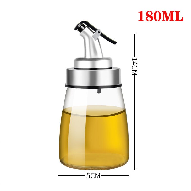 Matlagning kryddflaska dispenser sås flaska glas förvaringsflaskor för kryddglas olja flaska vinäger köksredskap: B -180ml a