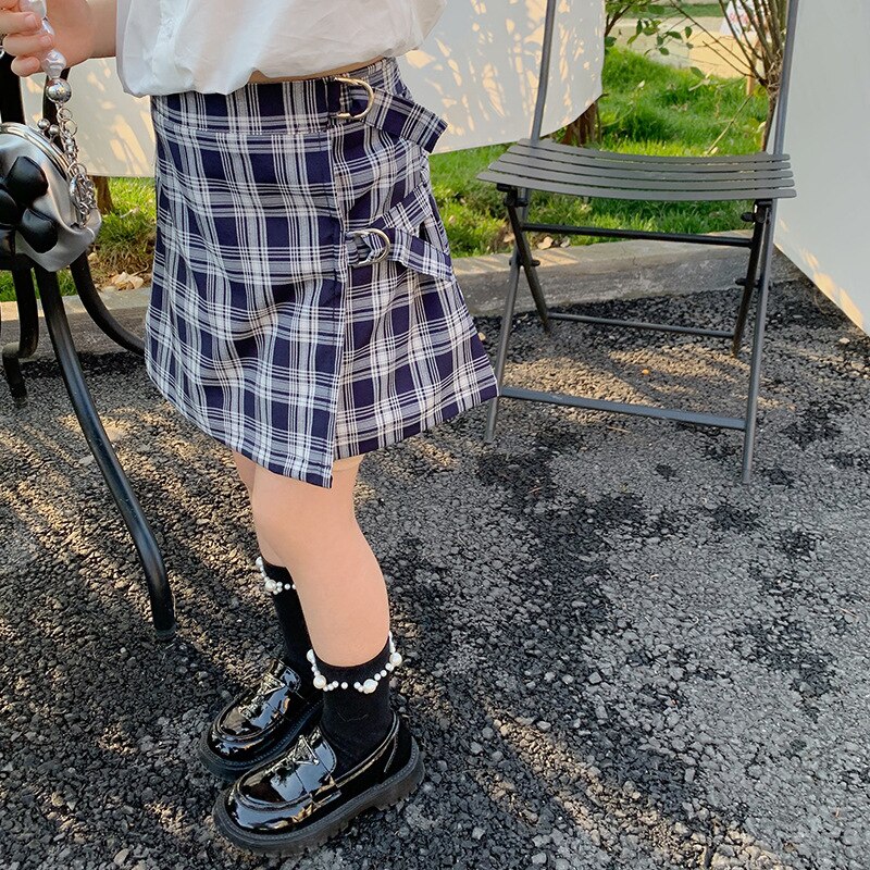 Meisjes Shorts 2022 Zomer Kinderen Plaid Rok Shorts Casual Wear 11-32