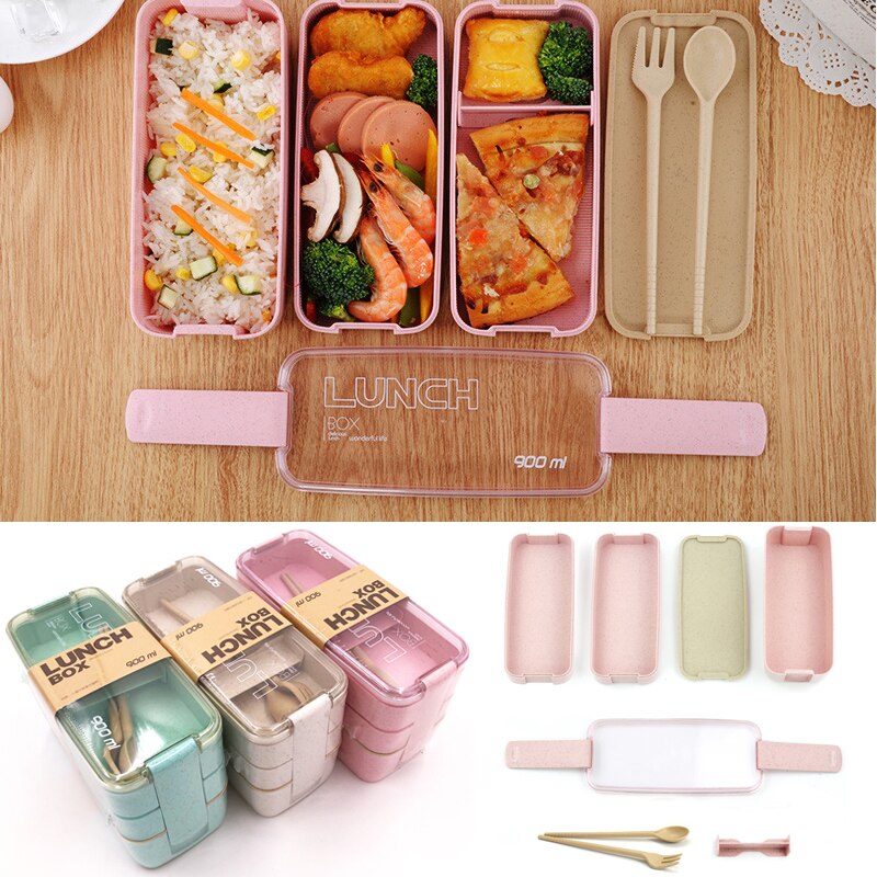 Bpa gratis baby mad opbevaring fodring madkasse mad container boks bærbar børn studerende madkasse bento container stabelbar kasse