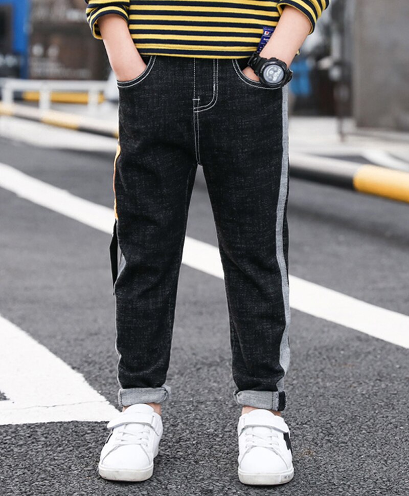 DIIMUU Bambini Ragazzi Jeans Diritti di Modo Vestiti Dei Bambini del Denim Dei Pantaloni Lunghi Gonne E Pantaloni di Autunno della Molla Del Bambino Casual Pantaloni