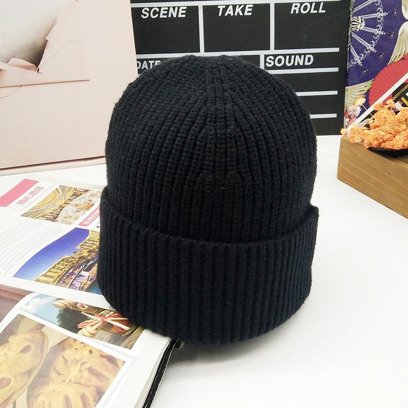 COKK Wollen Muts - Effen Patroon - Warme Wintermuts voor Dames - Casual, Skiën, Wandelen: Zwart