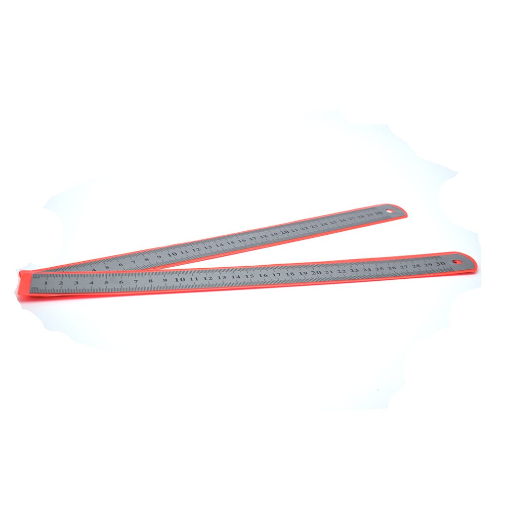 1 PC Stainless Steel Metal Straight Ruler Metric Rule Precision Double Sided Measuring Tool 30cm Learning