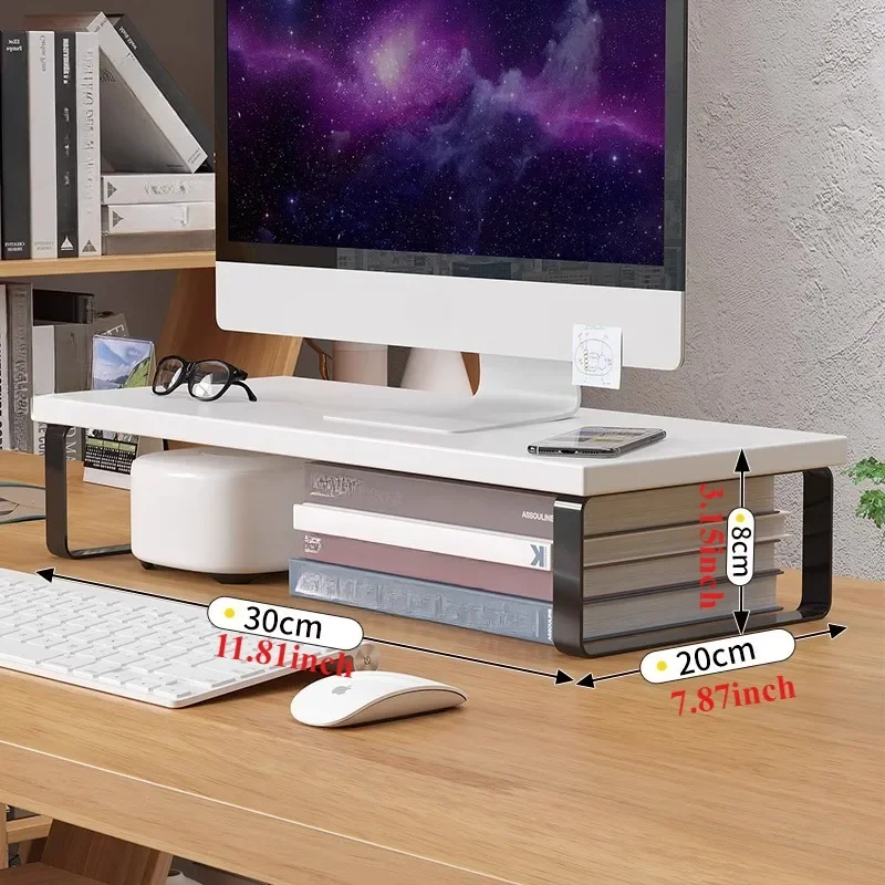 1PC Notebook Computer Stand Desktop Computer Screen Desktop Elevated Desktop Storage and Storage Pad Elevated Length 30/40/50cm: Blue