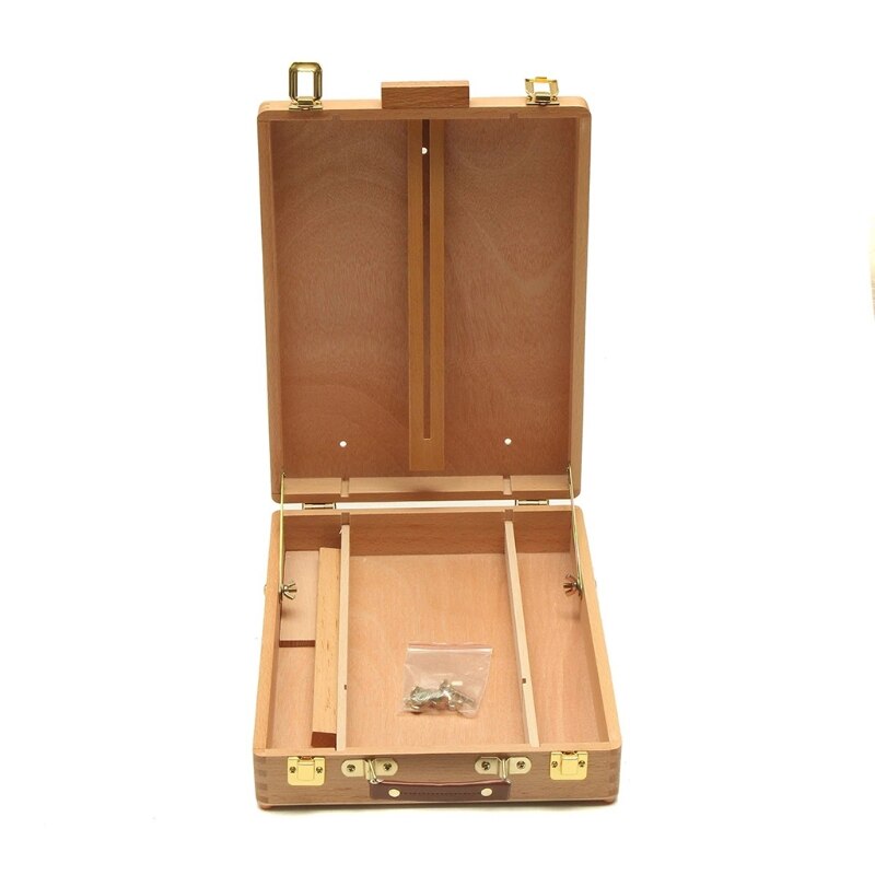 Boîte à croquis de Table réglable, Palette de peinture de chevalet Portable pour artiste en bois, étui de bureau L41E