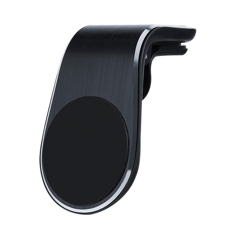Metal magnetisk bil telefonholder til renault koleos kadjar duster til samsung  qm6 qm3: Sort