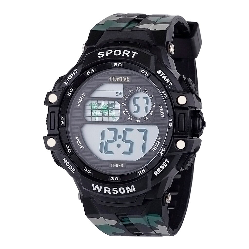 Luxe Sport Waterdichte Digitale Horloge Luxe Heren Digitale Led Horloge Datum Sport Mannen Outdoor Elektronische Mode Horloge Часы