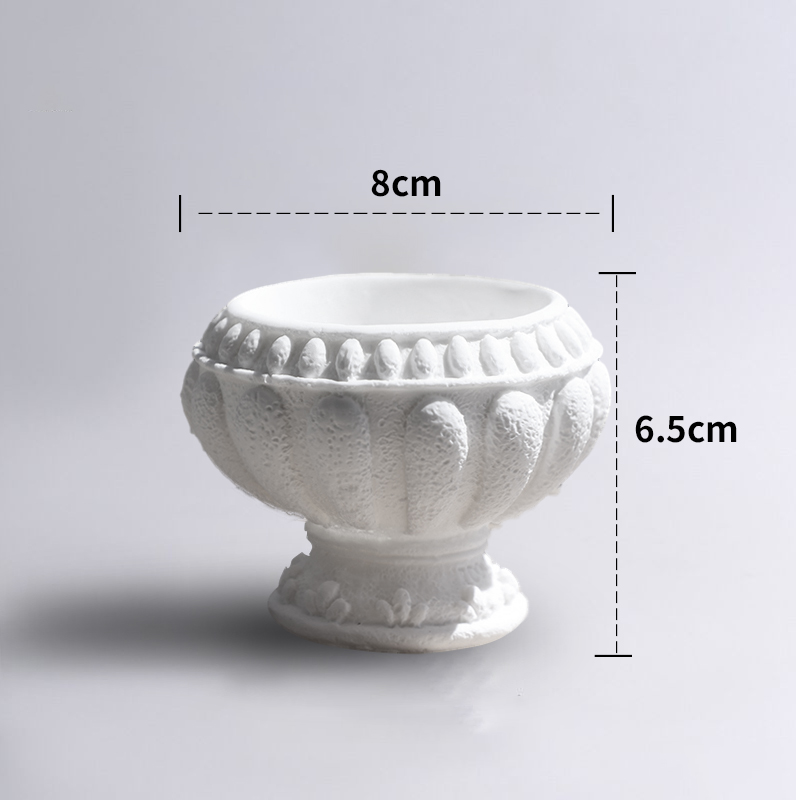 Pilar romano Doric, decoración nórdica de yeso, Mini candelabro de Pilar de yeso para el hogar, pintura de fotografía con sentido de atmósfera: Morado