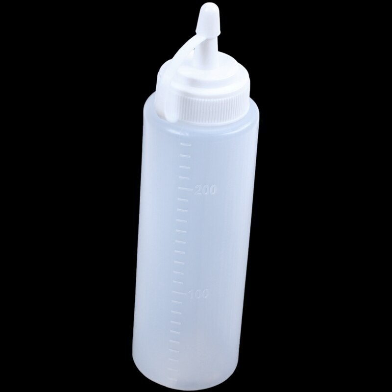 180cc hvite plastpresse flaske oljesaus dispenser dysehette festet