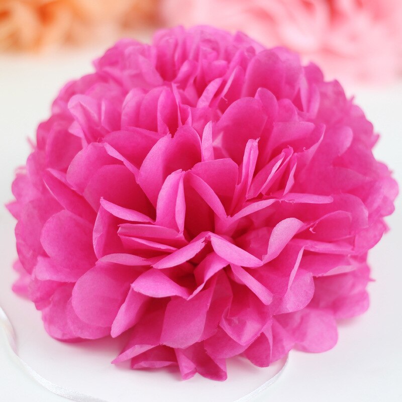 1pc 15cm Pompon Tissue Paper Pom Poms Flower Balls For Wedding Home Decoration Birthday Party Decor DIY Craft Paper Flower 62472