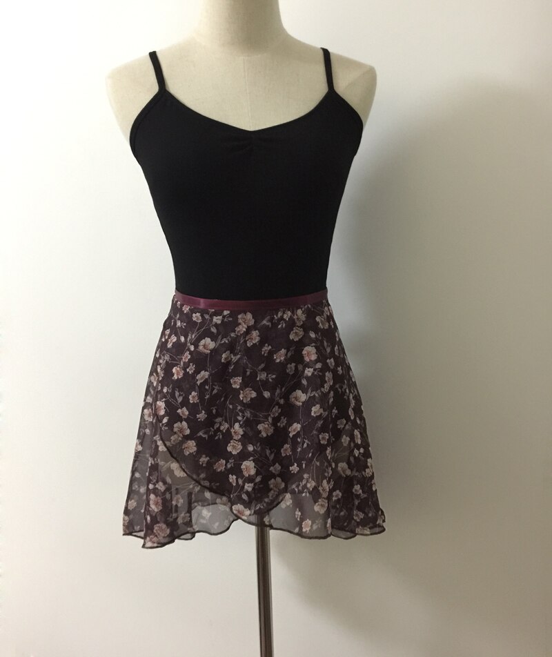 Enfants danse Tutu tablier pas cher mousseline de soie fleur Ballet pratique danse jupe justaucorps Tutu filles Ballet danse robe: BL010-F04