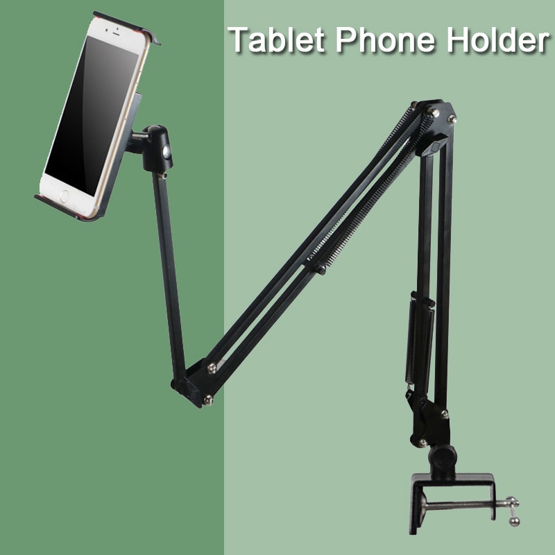 360 grader lång arm surfplatta hållare ställ för 3.5 to 10.6 tums surfplatta smartphone säng stationär lazy hållare fäste stöd för ipad