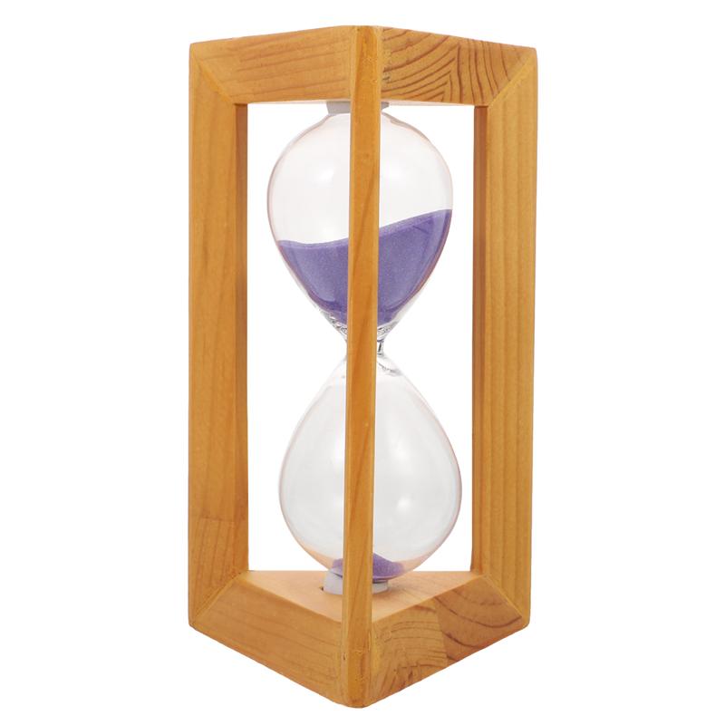 Wooden Glass Hourglass Home Desktop Timer Adornment Simple Timing Tool Home Decor Hourglass