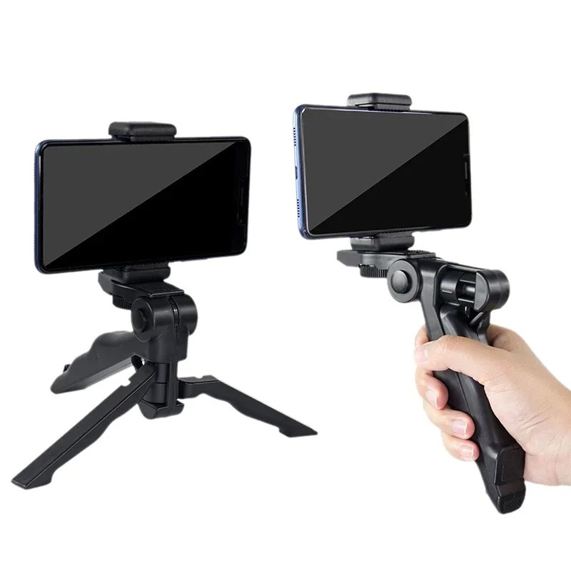 Phone Holder Portable Tripod Foldable Desktop Mobile Phone Stand Rotatable Selfie Holding Live Video Camera Stabilizer Bracke