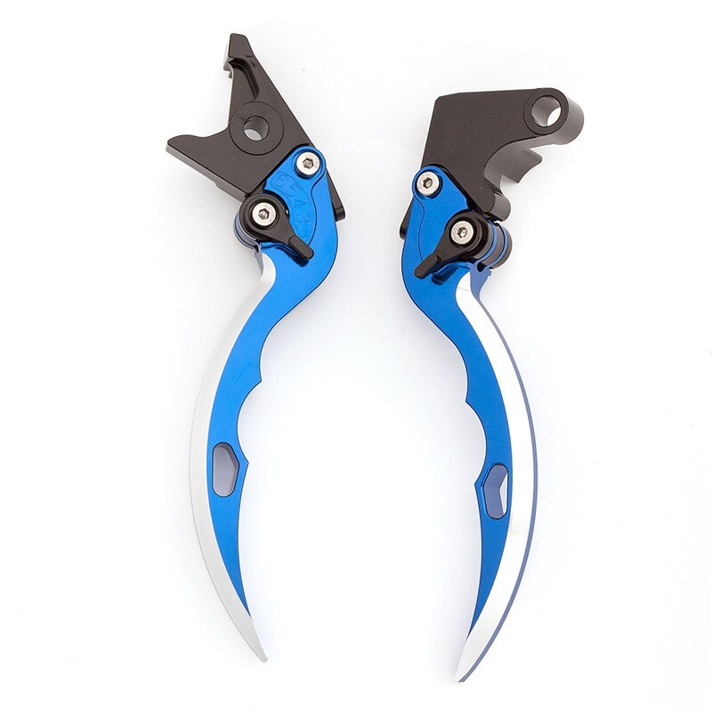 FX CNC – lame de couteau de moto réglable en aluminium, leviers d&#39;embrayage de frein pour Yamaha YZF R1 YZF R6 FZ1 FAZER TRX 850 R6S VERSION américaine: Blue Black