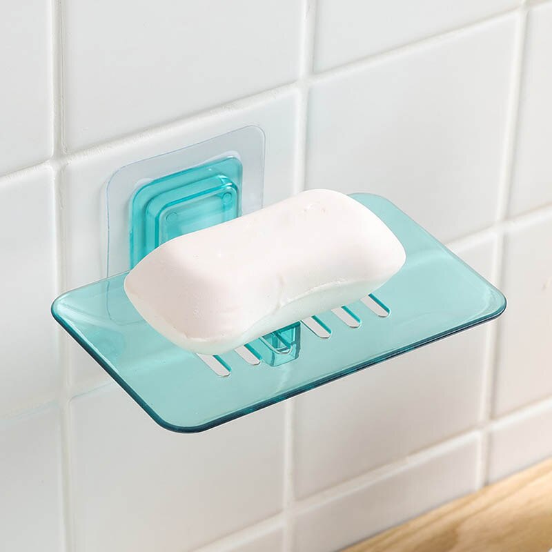 Shower Soap Box Plastic 1PC Bathroom Tray Accessories Tray Holder Wall Mounted Soap Storage Plate Soap Dish Non-slip