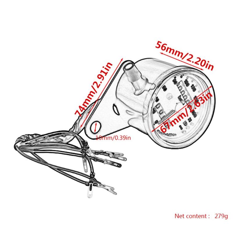 Motorrad Tacho Multi-funktion Universal- Motorrad Lcd-Computer-geschwindigkeitsmesser-grüNe mit Blinker Scheinwerfer Anzeige
