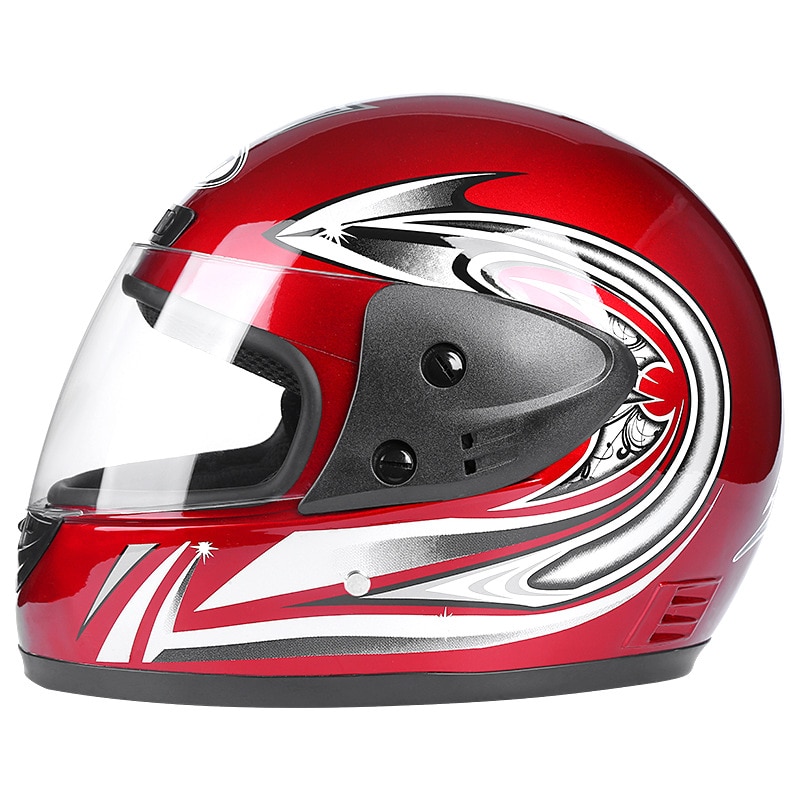 Helmets Motorcycle Full Face Motorcross Helmet Safety Moto Bike Gadgets Crash Helmet ATV DH Racing Scooter Helmet Unisex: Red