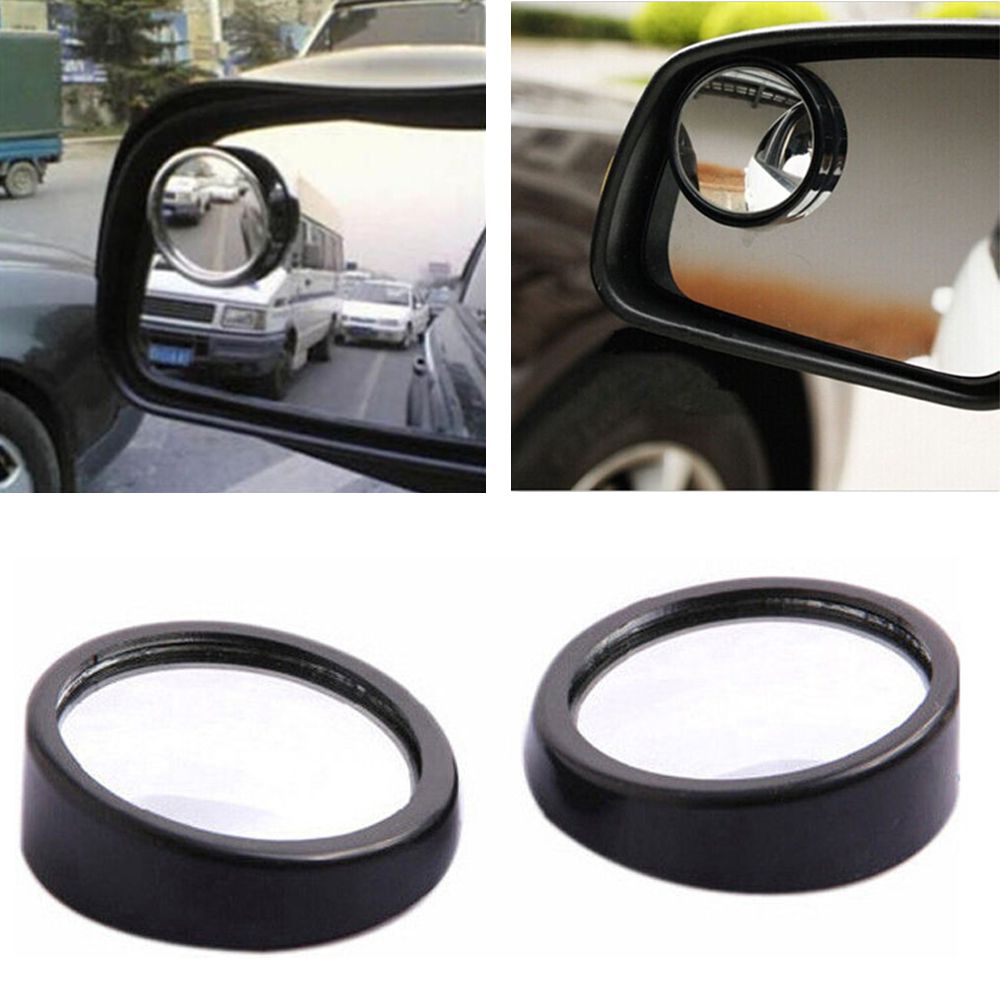1 Pair Latest Wide Angle Convex Car Blind Spot Round Side View Rearview Mirror
