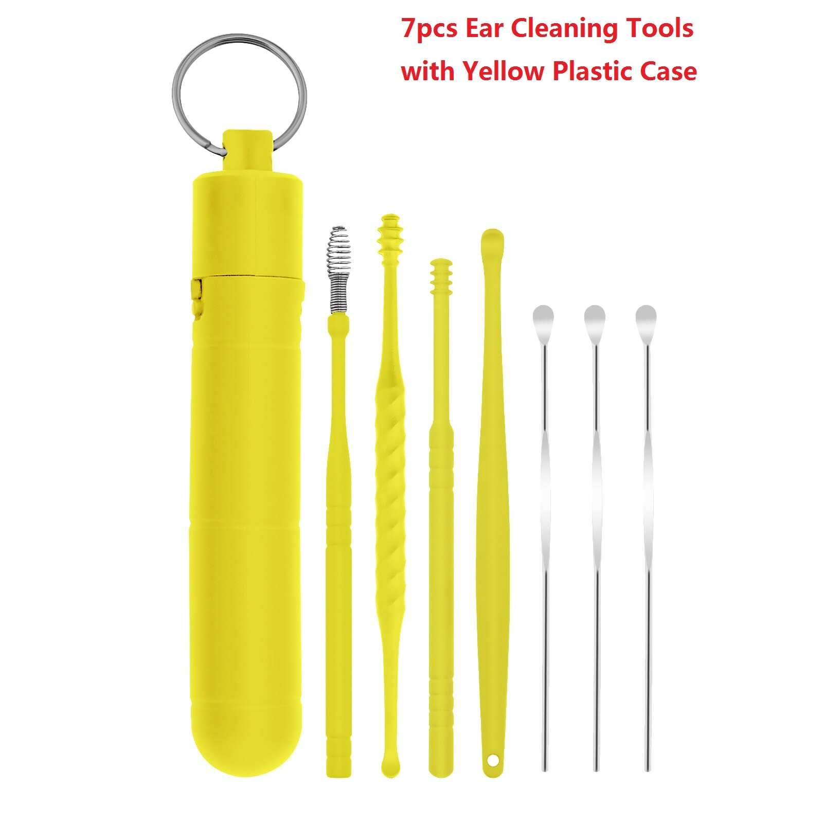 Ear Cleaner Wax Removal Tool Earpick Sticks Earwax Remover Curette Ear Pick Cleaning Ear Cleanser Spoon Healthcare Earpick Set: 5