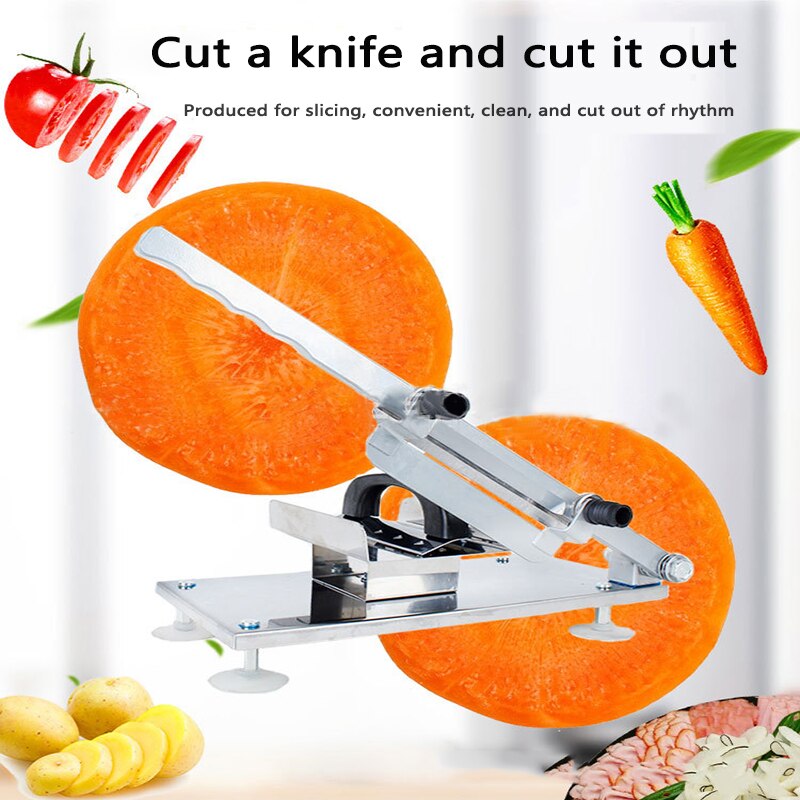 Commerciële vlees cutter multifunctionele rundvlees/schapenvlees roll snijmachine Roestvrij staal handmatige groente/Chinese geneeskunde snijmachine