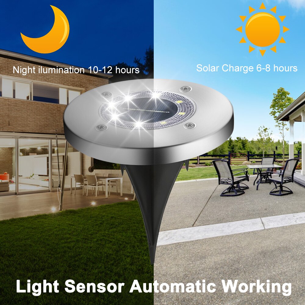 8 doprowadziło słoneczny grunt światła ogrodowa oświetlenie trawnika lampa chodnikowa lampa robić wkopania lampa słoneczna lampa robić wkopania s