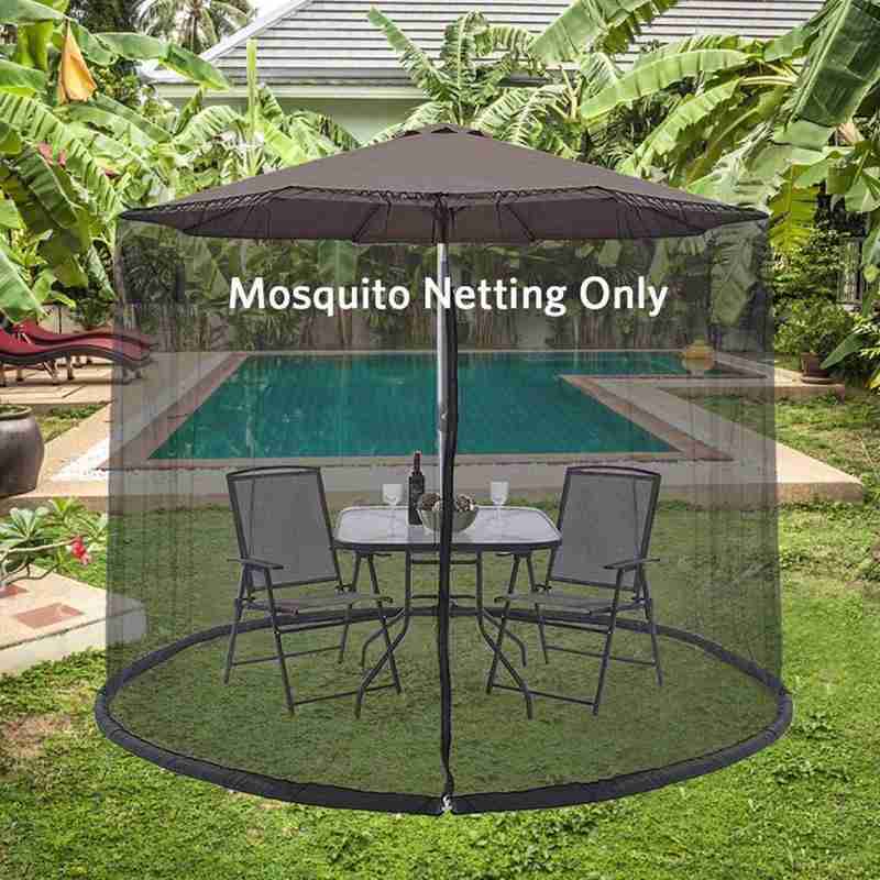 Mosquito Net Outdoor Patio Umbrella Net Cover Roman Free Installation Anti-mosquito Umbrella Umbrella Straight X2B9