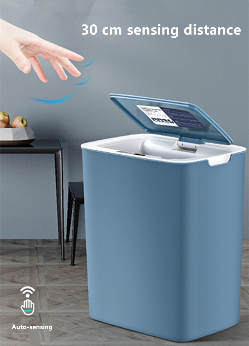 14L Automatic Touchless Smart Infrared Motion Sensor Rubbish Waste Bin Kitchen Trash Can Garbage Bins Home Cleaning Tool