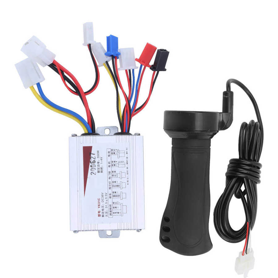 E-Bike Controller 36V 350W Elektrische Fiets E-Bike Controller En Verlengen Kabel Gashendel Set elektrische Fiets Accessoire