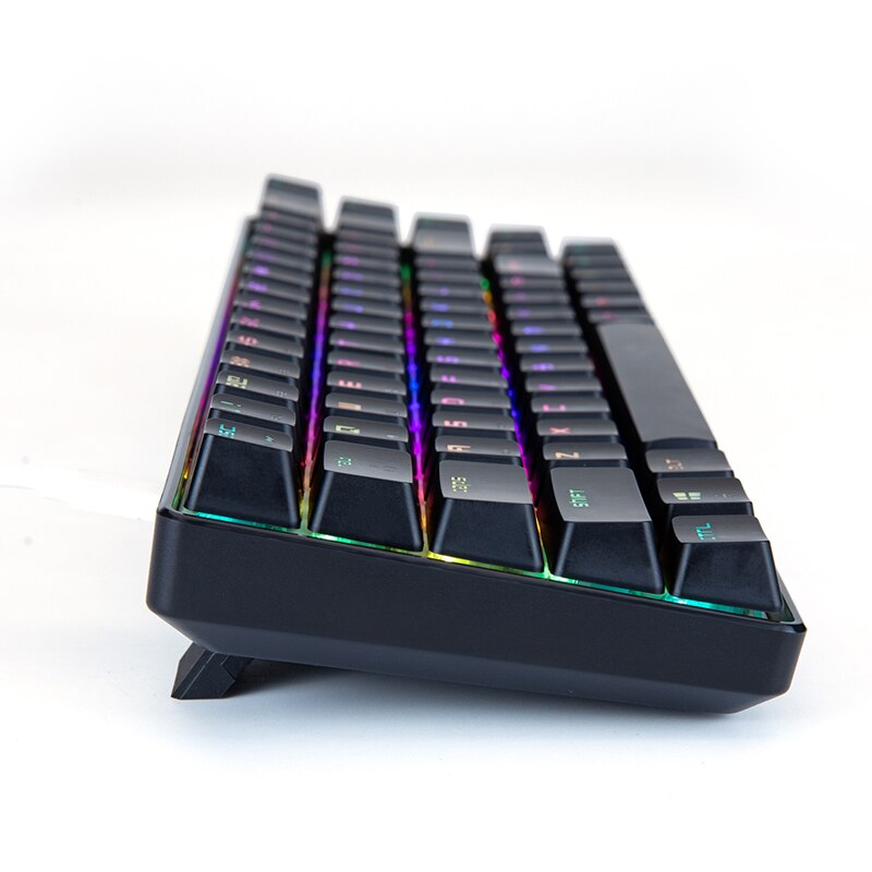 Magic Refiner-Teclado mecánico MK14 RGB para videojuegos, teclado con interruptor azul, rojo y marrón, antighosting, para PC, portátil y trabajo de oficina, 68 teclas