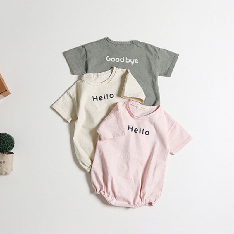 Milancel Zomer Koreaanse Stijl Baby Body Brief Print Jongens Meisjes Jumpsuits Leuke Baby Kleding