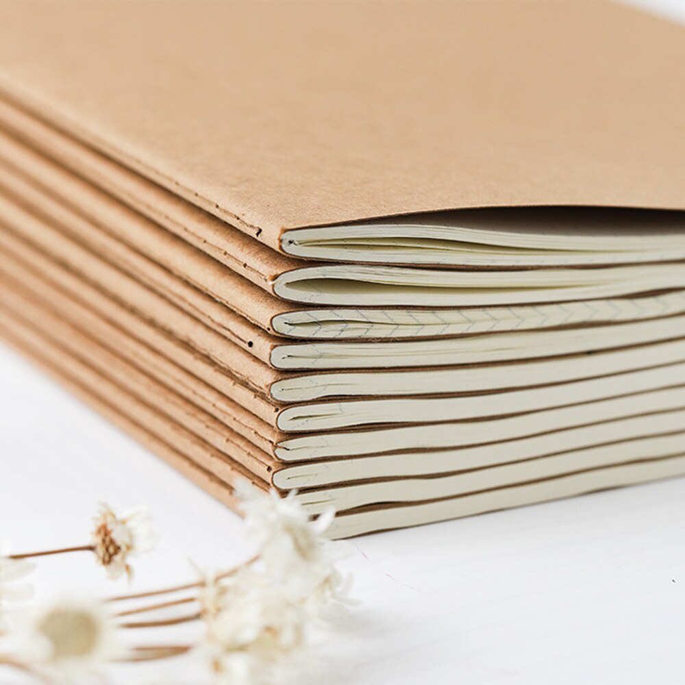 A5 Kraft Paper Notebook Journal Diary Drawing Notepad For Students Kids Office School Supplies 30 Sheets 60 Pages