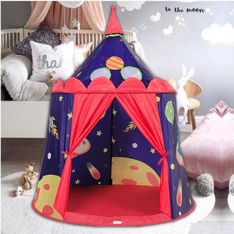 Prince Castle Play Tent for Boys Toddlers Indoor and Outdoor Playhouse Folding Portable Play Teepee for Kids