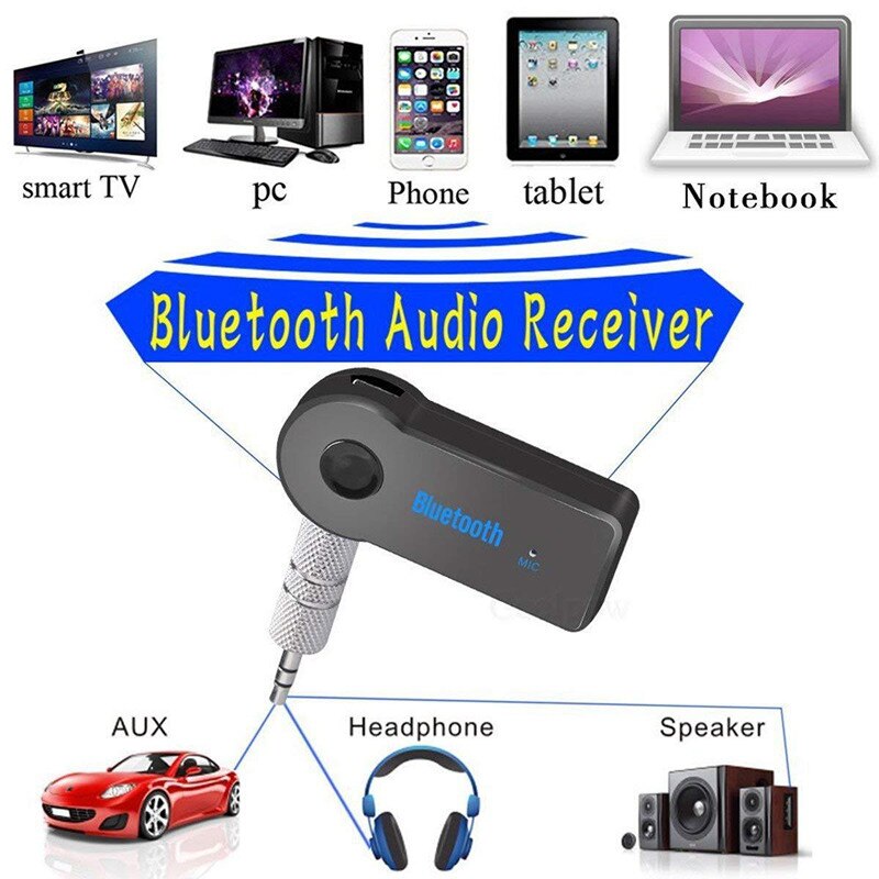 Wireless Bluetooth Receiver Transmitter Adapter 3.5mm Jack For Car Music Audio Aux A2dp For Headphone Reciever Handsfree