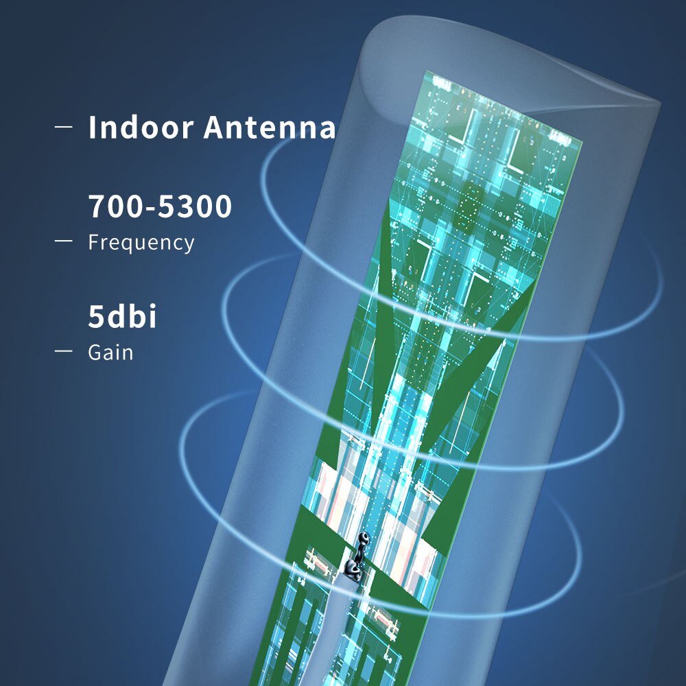 Lintratek indoor antenna 2g 3g 4g 5g lte mobile radio amplifier booster antenna gsm cdma 700 to 5300 mhz 5 db mobile phone repeater  b28