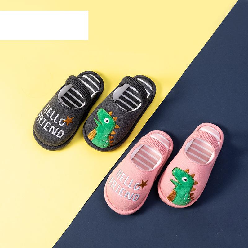 Toddler Boys Girls Slipper Shoes Fluffy Little Kids Winter Warm Home Shoes For Children Cute Animal Home Slipper Shoes