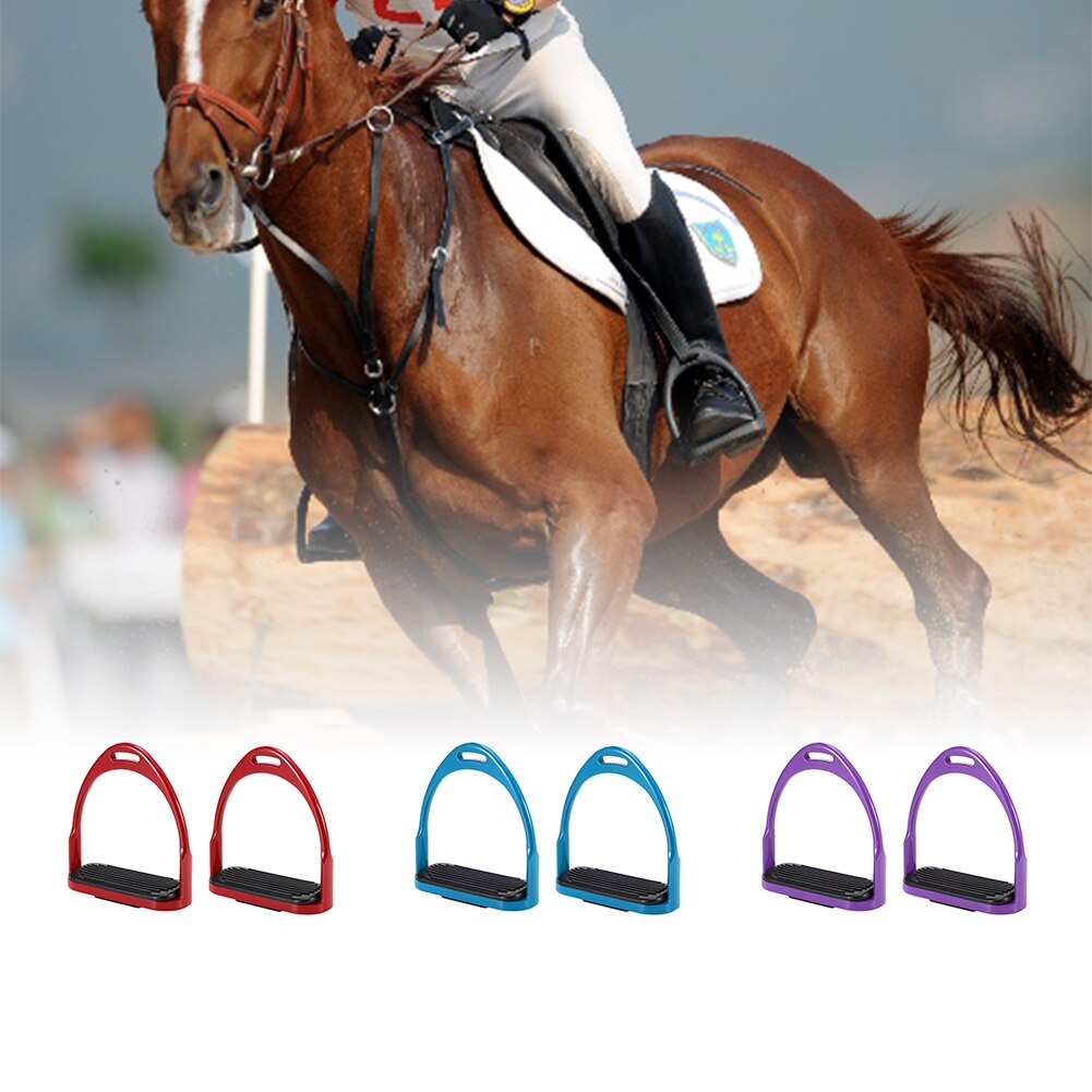 1pair Safety Equipment Rider Protection Wide Track Non Slip Riding Accessories Horse Stirrup Outdoor Aluminum Pedal Comfortable