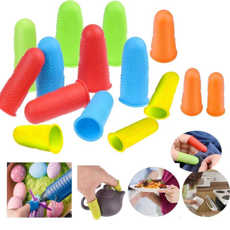 Yo -15 stk limverktøy fingerkapper silikon fingerbeskyttere for lim voks kolofonium harpiks honning lim scrapbooking