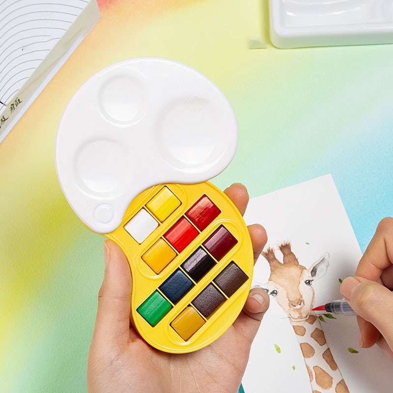 Draagbare Reizen Effen Aquarel Verf Set Parel Pigment Voor Tekening Art Supplies