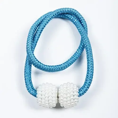 Parel magnetische gordijnclip gesp gordijnhouders haak hangende bal magnetische tiebacks huisgordijnaccessoires: Light Grey / 55-90cm