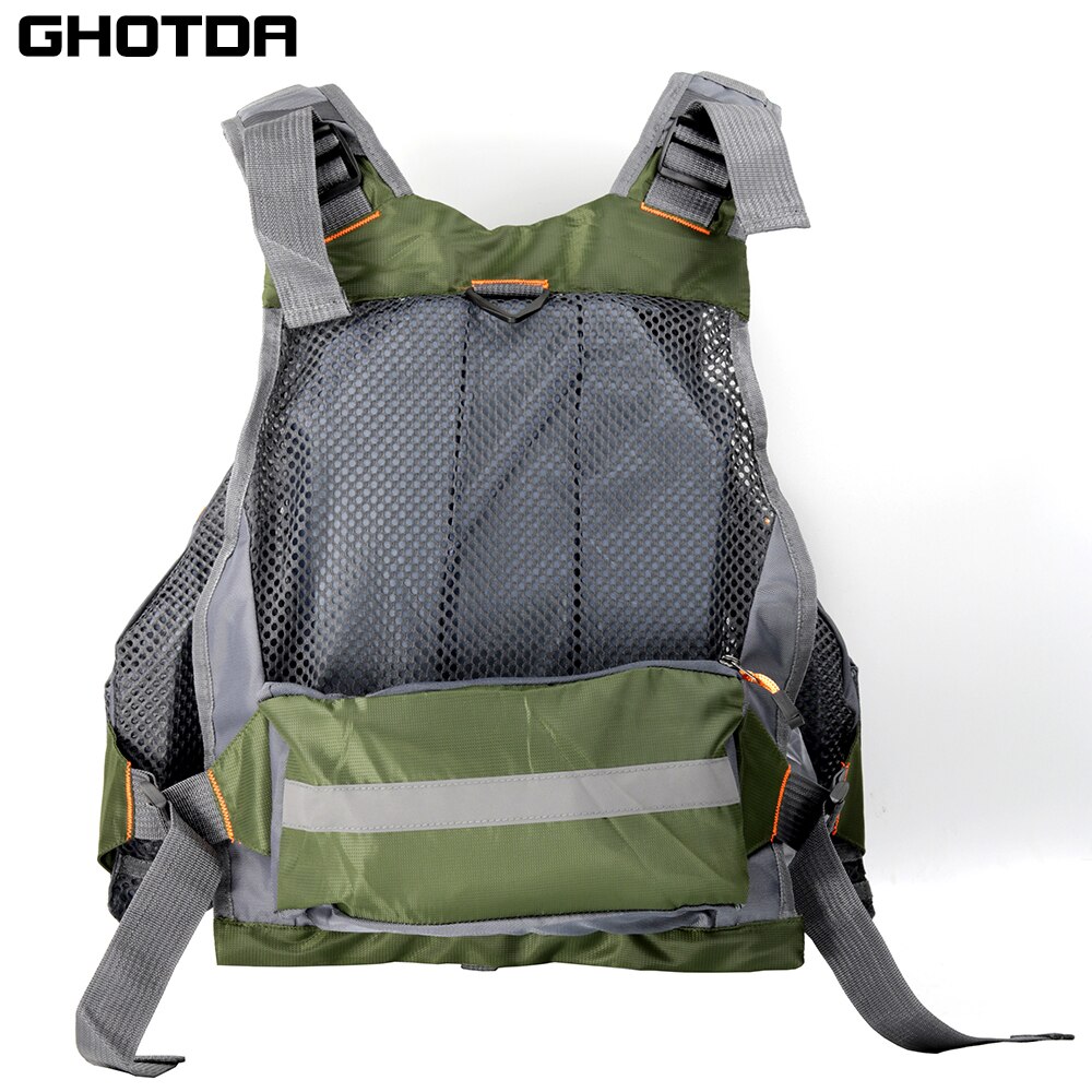 Outdoor Fishing Equipment Multi-pocket Fishing Jacket Swimming High Buoyancy Fishing Vest Multi-function Outdoor Photography
