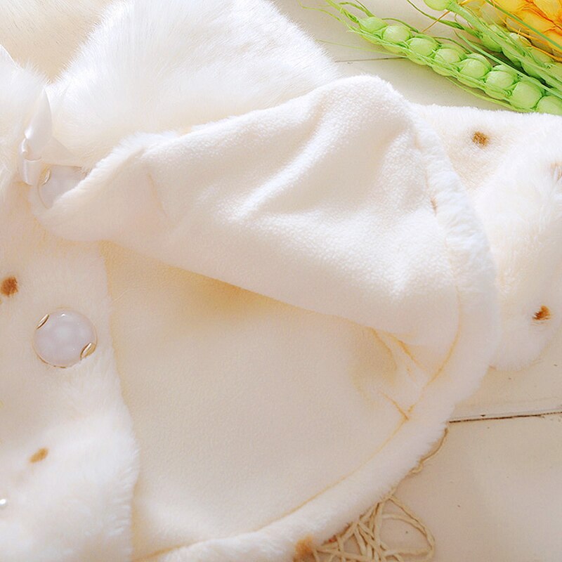 Meisjes Verdikte Warme Mantel Jas Kinderkleding Rood Warm Bontkraag Baby Meisjes Jas Sweet Baby Meisje Kleding winter