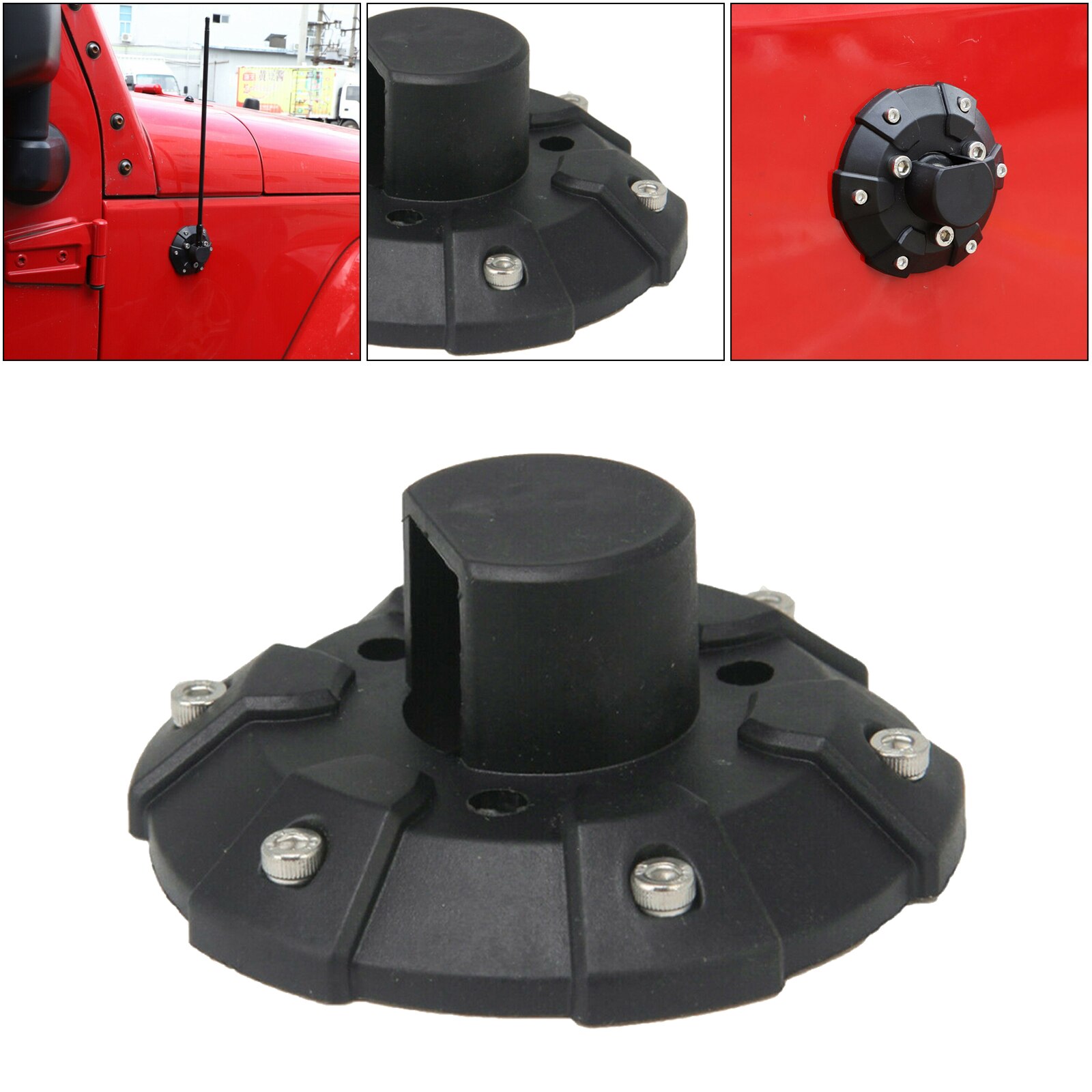 Antenna Base Cover For Wrangler TJ JL JT 1997 Accessory Upgrade Compact