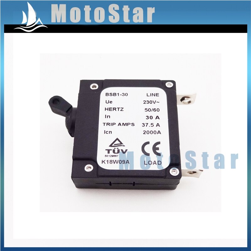 BSB1-30 In Generator Circuit Breaker 37.5A Trip Amps 2000A 50-60 Hertz 30A 230V