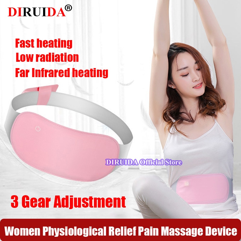 Originele Vrouwen Periode Pijn Massager Apparaat Dysmenorroe Pijn Menstruatie Pijnstillende Pijn Baarmoeder Koud Verwarming Riem Mat