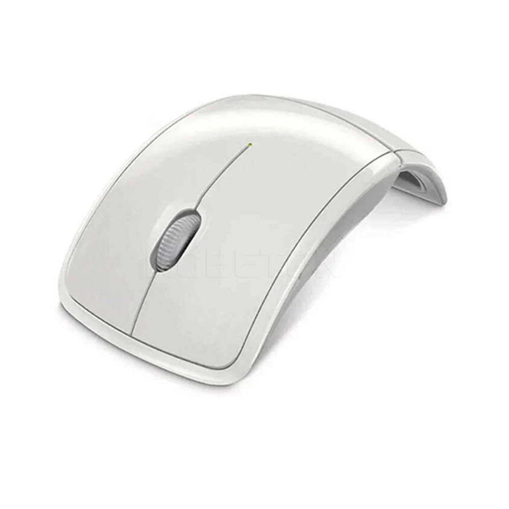 2.4G Wireless Mouse Foldable Computer Mouse Mini Travel Notebook Mute Mouse USB Receiver for Laptop PC: White