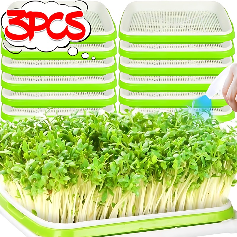 1/3PCS Plastic Grow Kwekerij Potten Groente Grondloze Kwekerij Trays Zaad Kieming Lade Zaailing Spruit Plaat Tuin