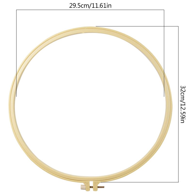 7-32Cm Plastic Ring Frame Diy Borduurwerk Hoops Schroef Chinese Traditionele Diy Needlecraft Kruissteek Naaien Gereedschap Bamboe cirkel: 32cm