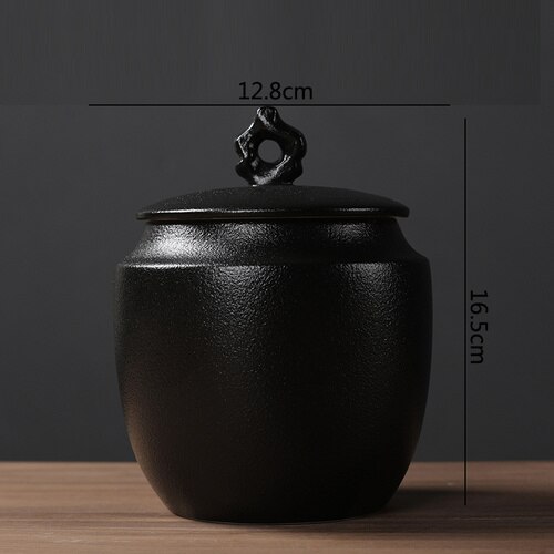 Modern Stoneware Tea Bag Storage Jar Ceramic Large-capacity Sealed Jar Candy Dried Fruit Storage Tank Tea Container Kitchen Tool: E