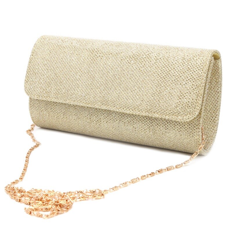 THINKTHENDO Women's Evening Shoulder Bag Bridal Clutch Party Prom Wedding Handbag: Gold