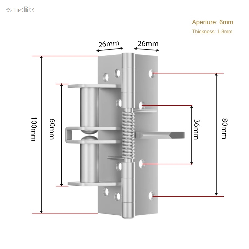 Bisagra de resorte de puerta de cierre automático, cierre de puerta de madera, rebote, armario, Invisible, posicionamiento de ángulo recto de 90 grados: Blanco